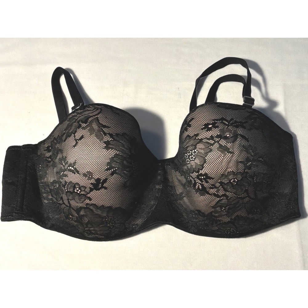 Victorias Secret Body by Victoria Lined Strapless Lace Bra Black 36D 10837457